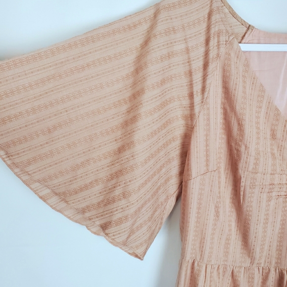 Tularosa Everly Dress in Blush Midi Ruffle - Picture 7 of 8